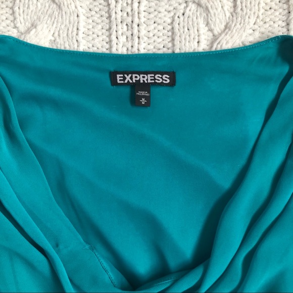 Express M black & teal mini dress NWOT - Picture 6 of 6